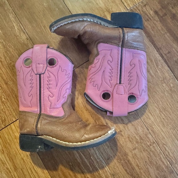 Other - Pink and Brown Western Boots